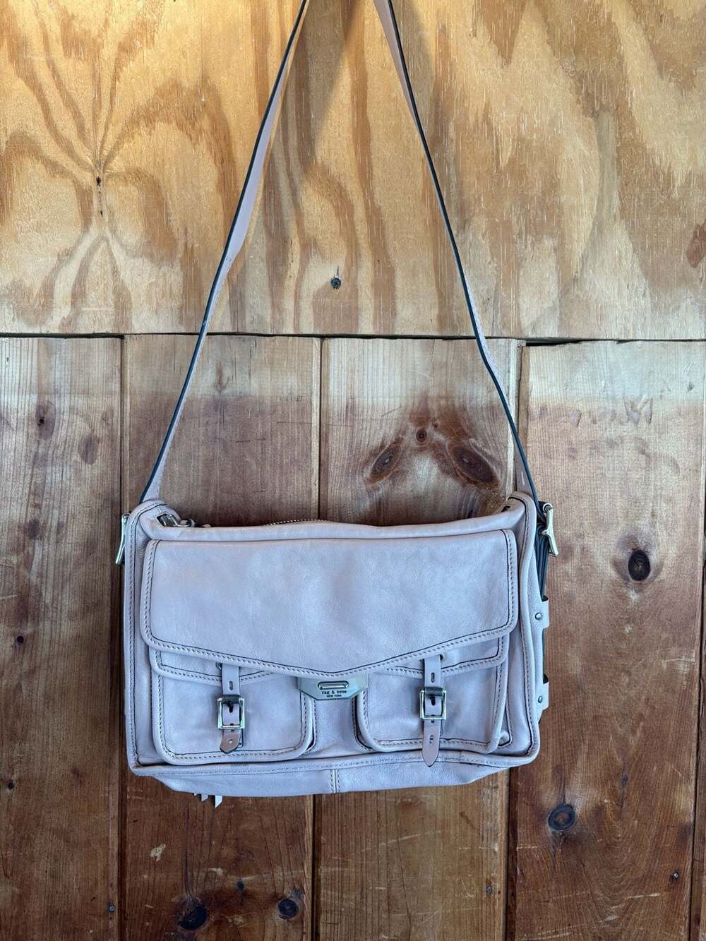 Rag & Bone Blush Pink Leather Field Messenger Bag